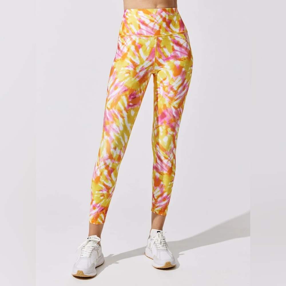 Carbon38 Printed High Rise 7/8th Leggings in Tie Dye, size XXL